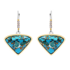 Orecchini in argento con Turchese Ramato Blu (Faszination Türkis)