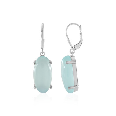 Orecchini in argento con Calcedonio Acqua