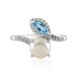 Anello in argento con Perla d'Acqua Dolce Bianca