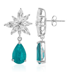 Orecchini in argento con Quarzo Verde Blu