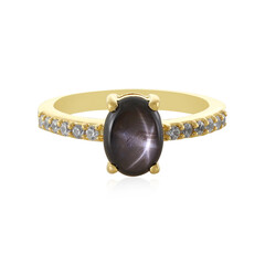 Anello in argento con Zaffiro Stellato Nero