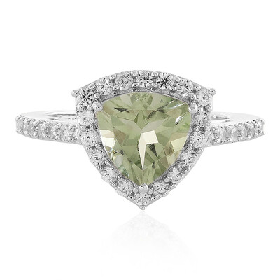 Anello in argento con Ametista Verde