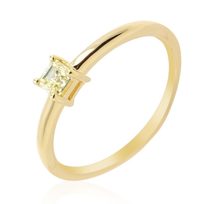 Anello in oro con Diamante Giallo VVS2 (de Melo)