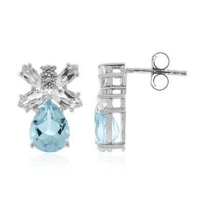 Orecchini in argento con Topazio Blu Cielo