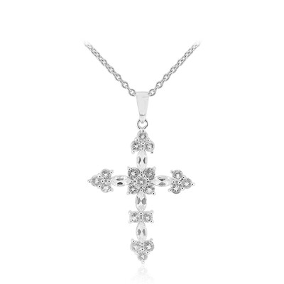 Collana in argento con Topazio Bianco