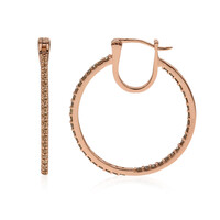 Orecchini in oro con Diamante Rose de France SI1 di Argyle
