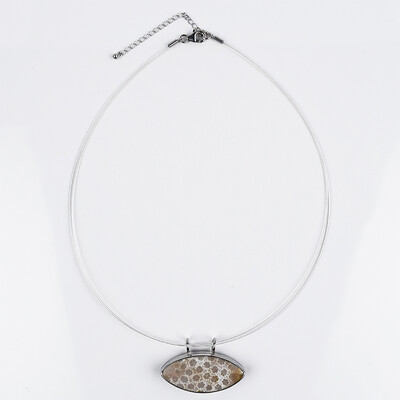 Collana in argento con Corallo Pietrificato