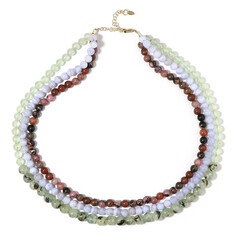 Collana in argento con Rodonite