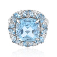 Anello in argento con Topazio Blu Cielo