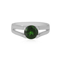 Anello da uomo in argento con Diopside Russo