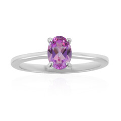 Anello in argento con Topazio Mistico Lilla