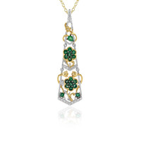 Collana in argento con Smeraldo Zambia (Gems en Vogue)