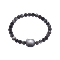Bracciale con Ossidiana Argentata