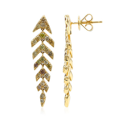 Orecchini in oro con Diamante Fancy SI2 (CIRARI)