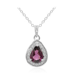 Collana in argento con Rodolite