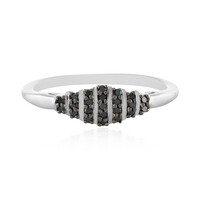 Anello in argento con Diamante Blu I2