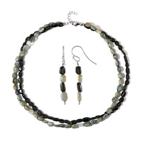 Parure in argento con Tormalina Nera
