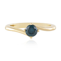 Anello in oro con Diamante Blu I2