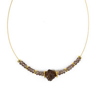 Collana in argento con Zircone Fancy