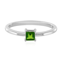 Anello in argento con Diopside Russo