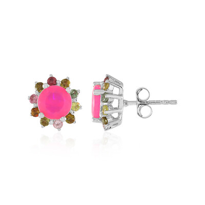 Orecchini in argento con Opale Rosa dell'Etiopia