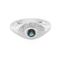 Anello in argento con Topazio Blu Londra