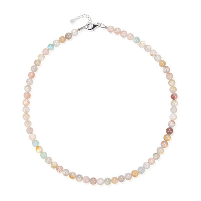 Collana in argento con Agata Fiori di Ciliegio