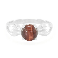 Anello in argento con Occhio di Tigre Rosso