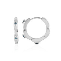 Orecchini in argento con Diamante Blu I3