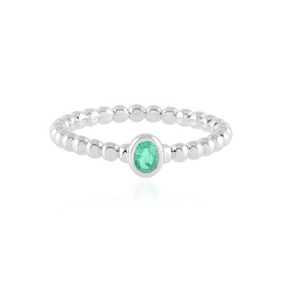 Anello in argento con Smeraldo Colombiano
