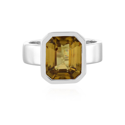 Anello da uomo in argento con Zircone Giallo