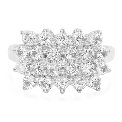 Anello in argento con Topazio Bianco