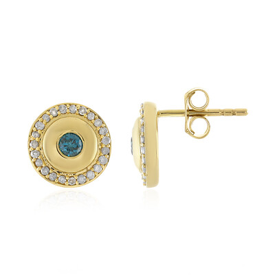 Orecchini in oro con Diamante Blu I4