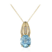 Collana in argento con Topazio Blu Cielo