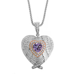 Collana in argento con Ametista Rose de France (Dallas Prince Designs)