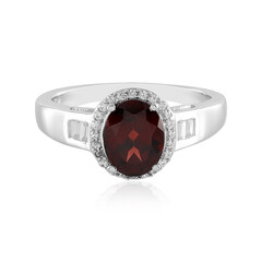 Anello in argento con Granato Mozambico