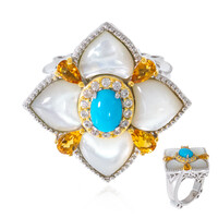 Anello in argento con Turchese Sleeping Beauty (Dallas Prince Designs)