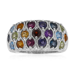 Anello in argento con Topazio Blu Londra