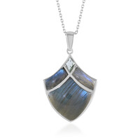 Collana in argento con Labradorite Blu Maniry (KM by Juwelo)