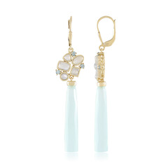 Orecchini in argento con Calcedonio Acqua (KM by Juwelo)