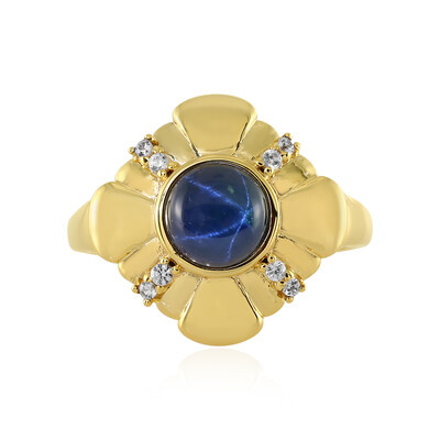 Anello in argento con Zaffiro Stellato Blu