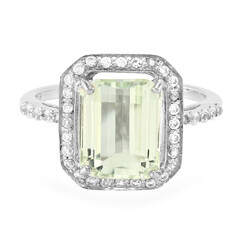 Anello in argento con Kunzite Canarino