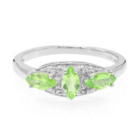 Anello in argento con Granato Merelani