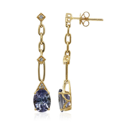 Orecchini in oro con Tanzanite (non riscaldata) (CIRARI)