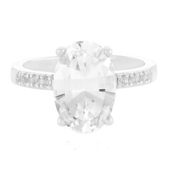 Anello in argento con Topazio Bianco