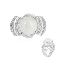 Anello in argento con Pietra di Luna Arcobaleno