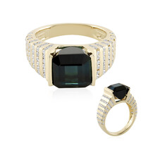 Anello in oro con Indicolite Brasiliana (de Melo)