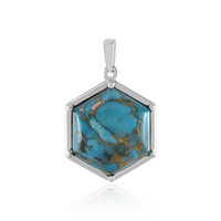 Ciondolo in argento con Turchese Ramato Blu Mohave (Faszination Türkis)