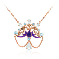 Collana in argento con Topazio Blu Cielo