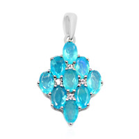 Ciondolo in argento con Opale Blu Caraibico
